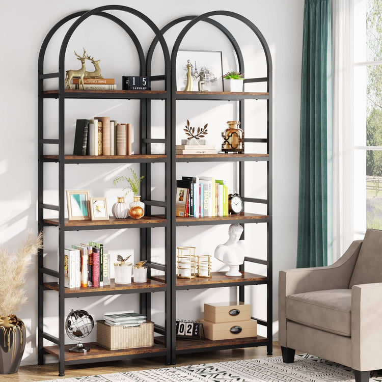 Tribesigns Bookshelf, Freestanding Bookcase Display Rack with Storage Shelves Tribesigns