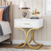 Nightstand, Industrial Bedside Table End Table with Drawer Tribesigns