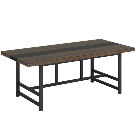Dinning Table 6 People, 70" Home & Kitchen Table with Metal Frame Tribesigns