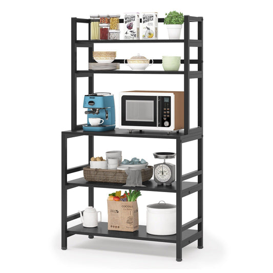 Kitchen Baker's Rack, 5-Tier Microwave Oven Stand with Hutch Tribesigns