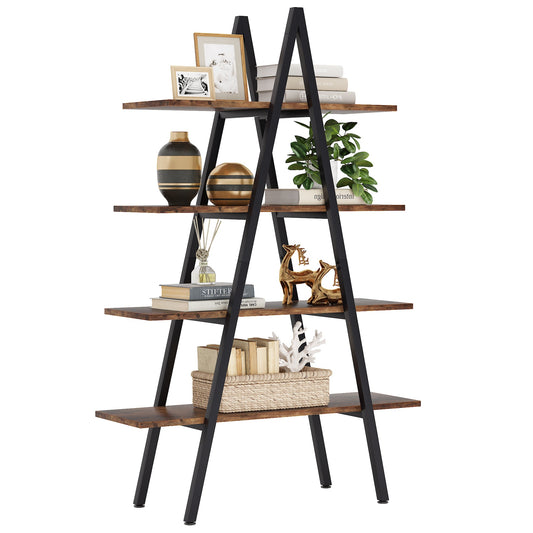 Tribesigns Bookshelf, A-Shaped Bookcase 4-Tier Ladder Display Shelves Tribesigns