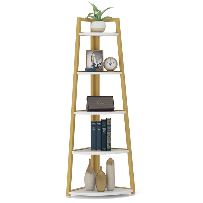 Tribesigns Corner Shelf, 70" Tall Corner Ladder Shelf Small Bookshelf Tribesigns