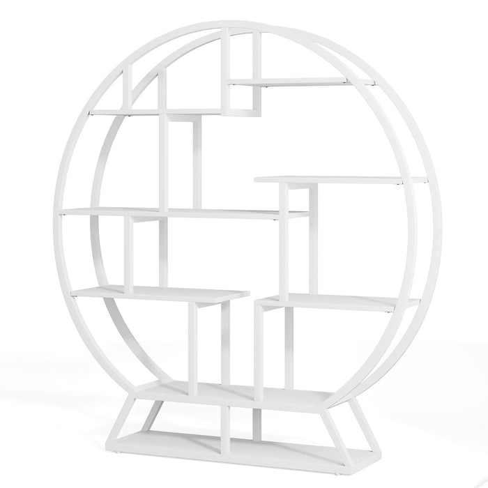 Round Plant Stand, 63" Flower Pot Plant Rack with 8 Shelves Tribesigns